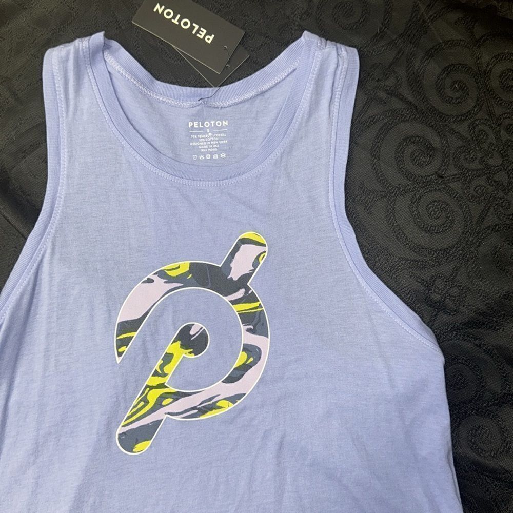 Peloton Flow Racer Tank Top In Periwinkle - Picture 3 of 8